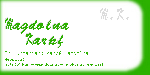 magdolna karpf business card